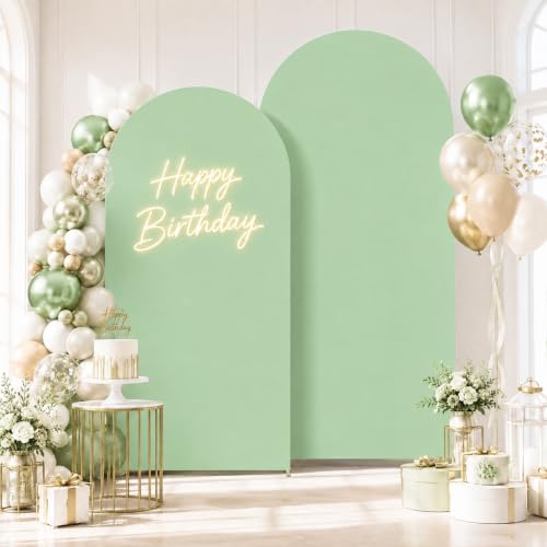 Image of 2 Pack Arch Backdrop Stand and Cover Set (7.2FT /6FT), Balloon Arch Stand