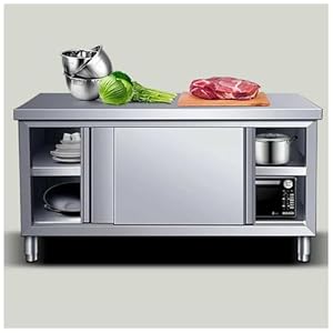Generisch Generic Edelstahl-Arbeitstisch mit Aufbewahrungsschrank
