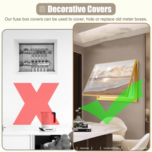 Couvercle de compteur d'eau style ferme pour mur intérieur rustique - 2