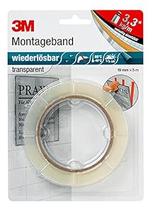 3M – 3M Wiederlösbares Montageband, doppelseitiges Klebeband für 