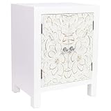 WANDERLUST DECO Mesita de Madera de 2 puertas 42x32x55