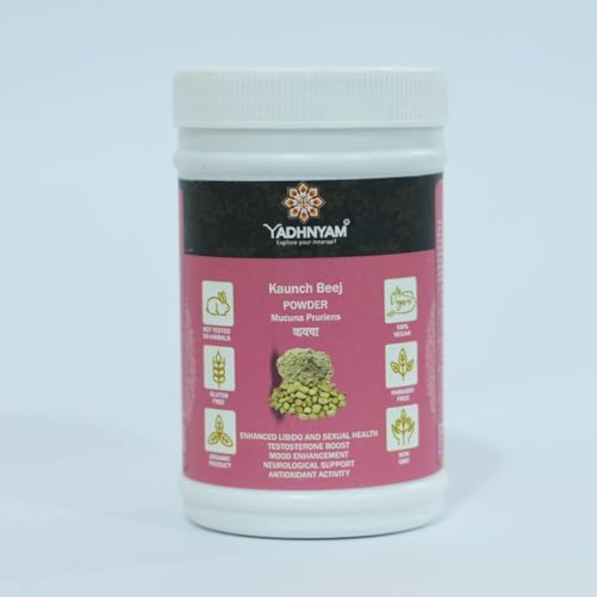 YADHNYAM Organic Kaunch Beej Powder, 200g Vitality Boost