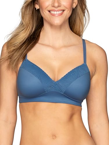 Vanity Fair Women's No Underwire Effortless Bra, Soft Wireless Support and Memory Foam Cups, S-3XL, Plus Size, Goodnight Blue, X-Large - image 1