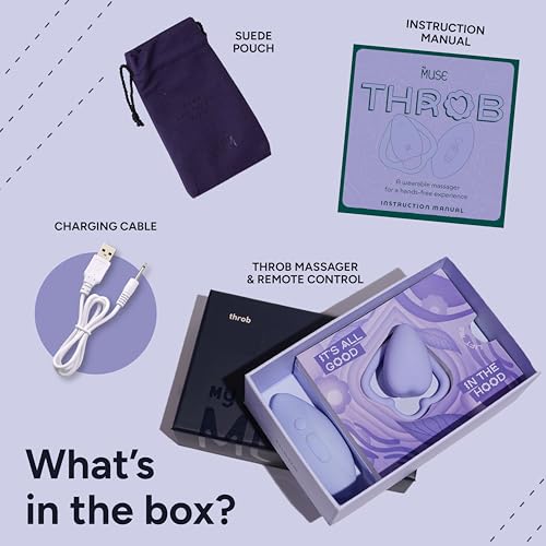 Image of MyMuse Throb Body Massager For Women | Remote Controlled & Wearable | 10 speeds | Electric, USB-Rechargeable, Waterproof - Lavender Haze