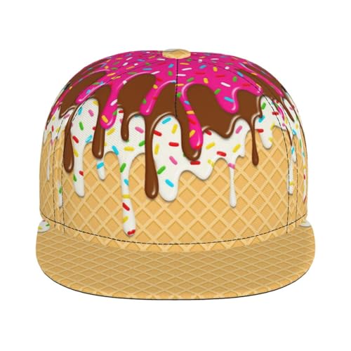 Gorra de béisbol con visera plana ajustable unisex miniatura 2