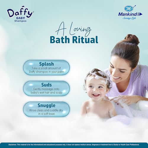 Image of Daffy Baby Shampoo, Tear-Free & Gentle for Newborns, 200ml (Pack of 5)