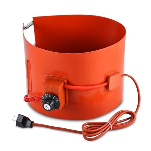 NORJIN Metal Drum Heater, Bucket Heater 5 Gallon, 120V 800 Watt Insulated Band Heater for 5 Gal Barrel, 7.8 * 33.8 inch Silicone Rubber Heating Band with Temperature Controller