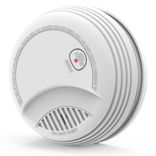 1 Pack Fire Alarms Smoke Detectors, Photoelectric Sensor Smoke Alarm