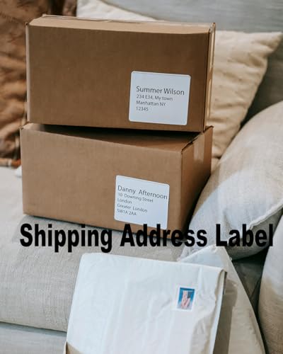 Image of 2 inch x 4 inch Shipping Address Labels for Laser Inkjet Printer, Mailing Label White for Package or Envelope, Printable Label Sheet 5163 8163 (100 Sheets 1000 Labels)