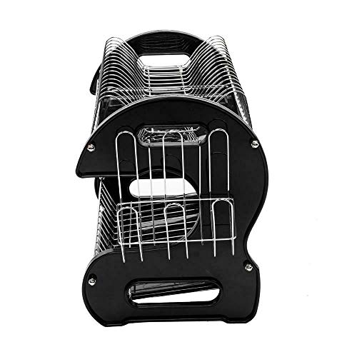 Mc 2-Tier Dish Drying Rack Stainless Steel Drainer Kitchen Storage Space Saver New #TOP4