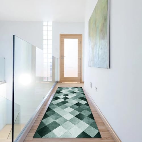 Alfombra para cocina verde oscuro de 70 x 250 cm que decora con calidez 6