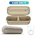 BOVKE Carrying Case for Beats Pill - Portable Bluetooth Speaker, New Beats Pill Wireless Speaker Travel Holder Bag with Extra Mesh Pocket for Charging Cables, Accessories, Champagne Gold