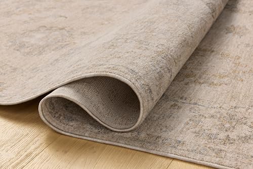 Image of Loloi Chris Loves Julia Louisa Oatmeal /Slate 9'-6 inch x 13'-1 inch Area Rug