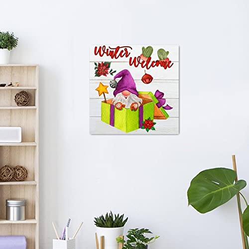 Panneau en bois Welcome pour décorer un mur vide sans effort à Noël 30cm