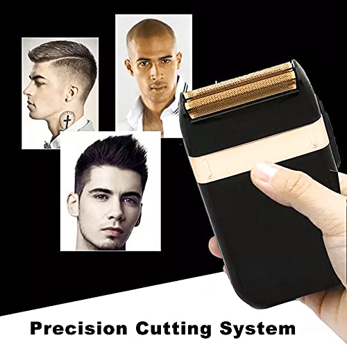 Queenser Navalha elétrica para homens Aparador de pêlos sem fio elétrico para barbeador recarregável