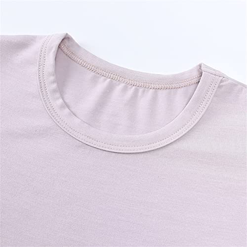 NLGToy Conjunto de 3 peças para bebês meninos meninos meninos meninas sólido pulôver manga curta cam