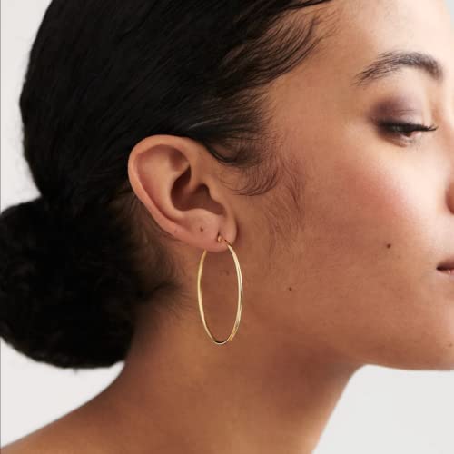 Senteria Large Gold Hoop Earrings For Women Girls 5 Pairs Big Gold Hoop Earrings Set Lightweight Thin Gold Hoop Earrings Hypoallergenic Stainless Steel Hoop Earrings(30Mm 40Mm 50Mm 60Mm 70Mm) #TOP1