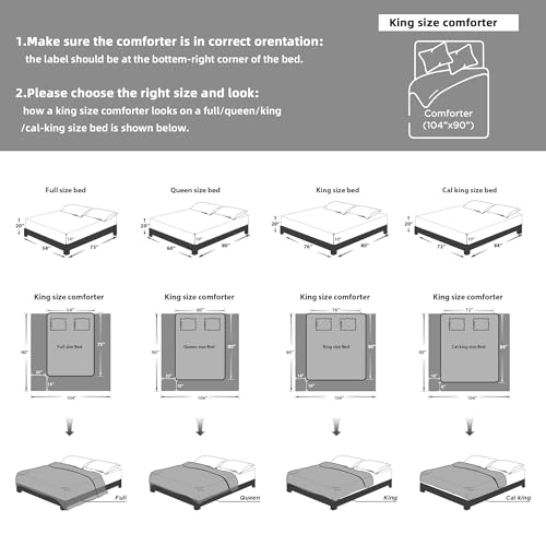 Image of Litanika Linen Grey King Size Comforter Set, 3 Pieces Tufted Boho Farmhouse Bedding Comforter Sets, Lightweight Fluffy Comforter Bed Set for All Season (104x90In Comforter and 2 Pillowcases)