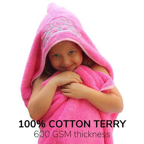 Ultra-Homes B01E9RZTI2 Princess Baby Bath Towel [Pink] Hooded Toddler Towels thumb #4