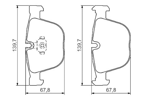 Bosch BP1215 - Pastiglie Freni Auto, Asse Posteriore - Qualità Bosch - Riduzione Del Rumore E Della Polvere - Certificazione ECE-R90 - Senza Rame - 1 Confezione Da 4 Pastiglie - 7