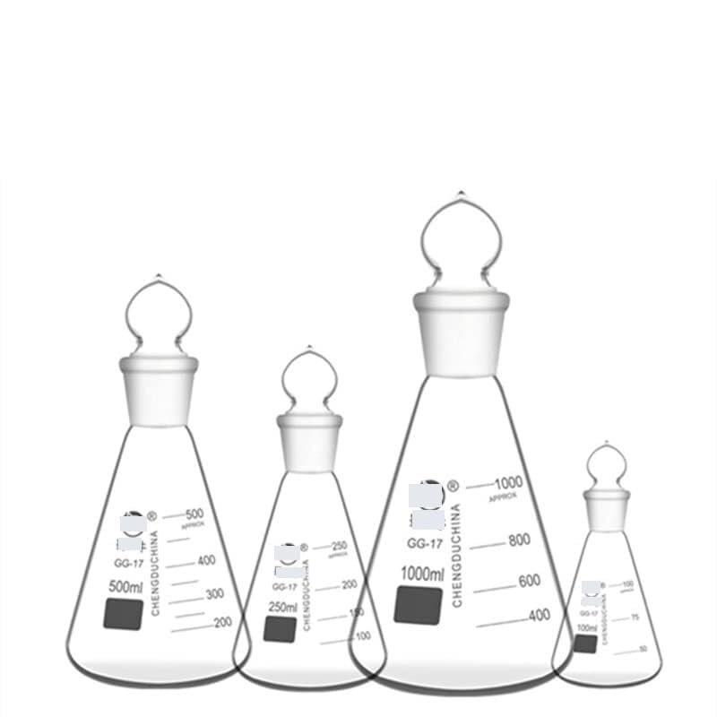 Szklana kolba do laboratorium, 1 sztuk/partia laboratoryjna 50 ml 1000 szklana stożkowa z krzemianu szlifowanym korkiem #24#29#34(500ml N0.29)