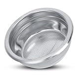 Cesta de filtro de café de acero inoxidable de 58 mm, tazón de filtro de café expreso sin fondo reutilizable filtro de manija de portafiltro de café de malla presurizada