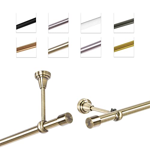 MDEKOR Tringle à rideaux 320 cm - Tringle à rideaux pour montage mural ou au plafond - En métal...