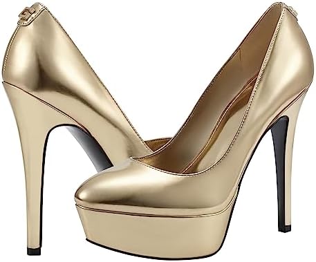 GUESS Women's CADOR Pump, Gold 710, 6 | Image 5