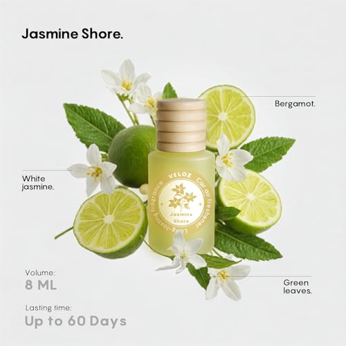 Image of Car Air Freshener-Jasmine Shore Scent Car Fresheners Long Lasting Essential Oil Car Diffuser- Cute Car Accessories for Women Interior without Methyl Carbitol&Hexylene Glycol