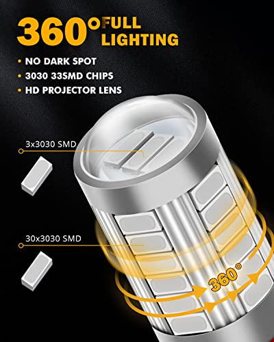 Auxbeam FG6Y65T 3156 3157 Red Led Bulbs, Super Bright 3056 3057Kx 4157K 3047K 3157Ll 4057K 3457 Led Brake Stop Tail Lights Taillights For Cars Trucks Motorcycles thumb #3