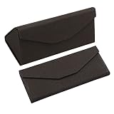 LifeArt 2-pak etui na okulary składany uchwyt łatwy do przenoszenia matowa skóra i magnetyczne zamknięcie do czytania, szkoły, biura, Lxy_2 brązowy, M