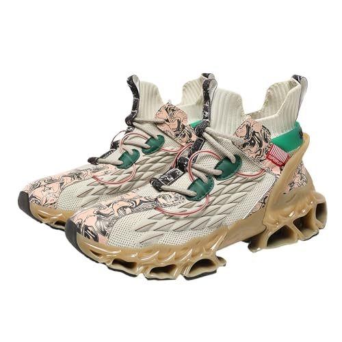 High top Sneakers for Men Fashion Running Air Cushion Non Slip Outdoor Cushioning Training Basketball Shoes