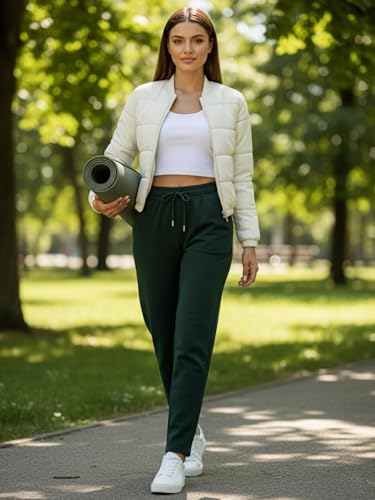 Image of BLINKIN Women's Fleece Track Pants | Warm Winter Joggers with Pockets | Soft Cosy Sweatpants & Gym Pants for Women (248)