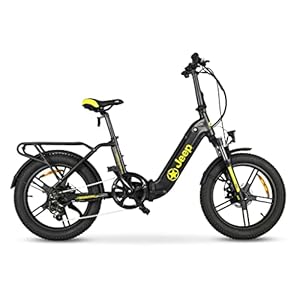Jeep Fold E-Bike FR 7000, 20′ compacte fiets, opvouwbare e-bike, 7 versnellingen derailleur, zwart