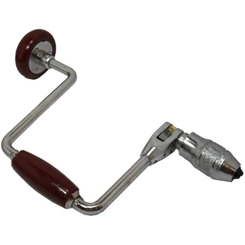 QUIX MACHINE TOOLS 11.75" x 7" Reversible Ratchet Brace with 4 Jaws and Genuine Hardwood Handles | 12-Point Reversible Ratchet | Ideal for Woodworking and Carpentry Cover