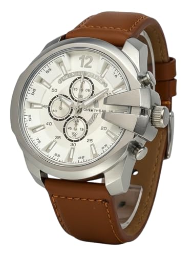 Image of Modern Armor Chronograph Wrist Watch for Men | Heavy Dial Stylish Analog Watch | Premium Black Metal Strap | Available in Black & White Dial inch