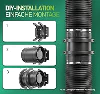 BUMSOU Rohrventilator 100mm mit Timer, 8-Gang, Fernbedienung (mit Standfuß) – Ansicht 5