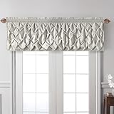 VCNY Home Pintuck Valance Curtain with Rod Pocket Top - Carmen Taupe | 60' x 20' | Light Filtering Fabric | Modern & Elegant Home Decor | Ideal for Living, Dining Room | 100% Polyester | Easy Install