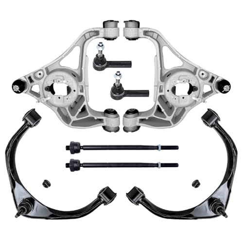 Image of Detroit Axle - RWD 8pc Front End Suspension Kit for 2013-2018 Ram 1500, 2019-2024 1500 Classic, 4 Lower & Upper Control Arms with Ball Joints 4 Inner Outer Tie Rods Replacement