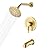 sumerain Modern Shower Faucet Set with 6-Spray Shower Head, Tub Spout and Shower Trim Kit with Valve, Brushed Gold Finish