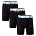 Produktbild JINSHI Retroshorts Herren Unterwäsche Weich Bambus Boxershorts Passform Basic Retro Trunks Lang Schwarz 3er Pack M