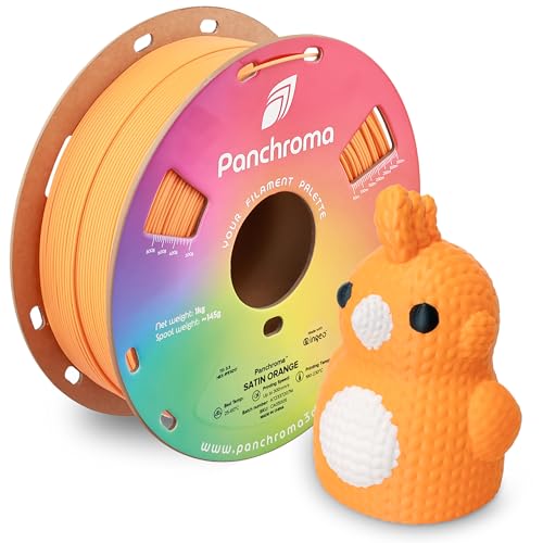 Image of Polymaker Panchroma Satin PLA Filament 1.75mm for 3D Printing, 1kg, Orange | Neatly Wound, Semi-Matte PLA, Easy Print & Smooth Feeding, Compatible with Bambu Lab & Most 3D Printers