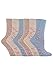 Produktbild Gentle Grips 6 Parr Damen Elastische Socken, 37-42 eur blumen- Socken (Blau & Beige GG46)
