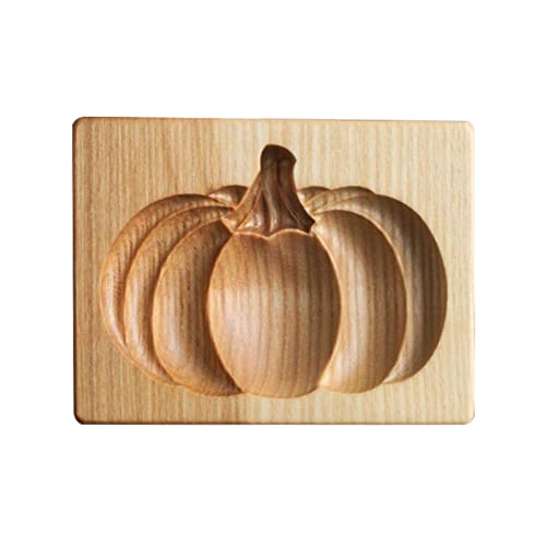 Molde de madera para galletas y sello de galletas, prensas de galletas de madera, molde de madera tallado en 3D para galletas (A)