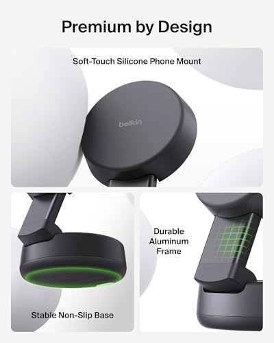 Image of Belkin MagSafe Charger Compatible, 2-in-1 Wireless Charging Station, Qi2.2 25W Convertible Magnetic Charger for iPhone 17, Apple Watch Series 10, Google Pixel 10, and More (45W Adapter Included)