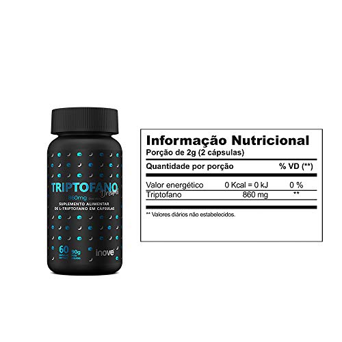Triptofano Dreams 860Mg Dose 3 Un Inove Nutrition 60 Cápsulas, Inove Nutrition