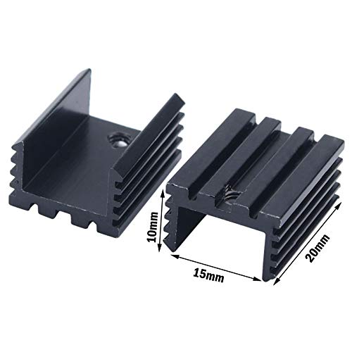 Produktbild von Sourcing Map 20 Stück Alu-Kühlkörper 21x15x10 Mm – TO-220 Für MOSFET, Transistoren & Spannungsregler, Mit Stützstift