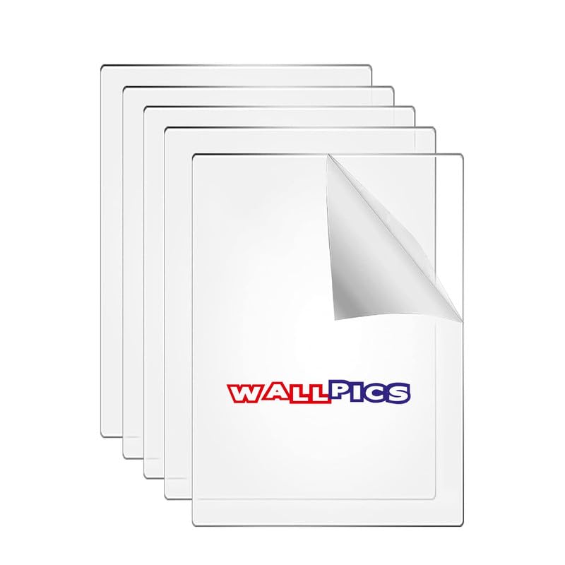 Wallpics Transparent Acrylic sheets 1mm,High Gloss clear Plexiglass Glass for Art & Craft, Painting, School Projects, Signage, DIY, Photo Frame (8x10inch-2pc)