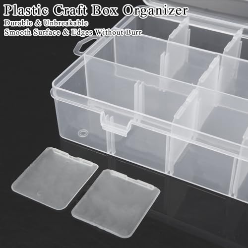 Boîte de rangement perles et bijoux plastique 18 compartiments - 4