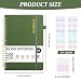 Thboxes A5 Notebook, 160 Pages A5 Lined Wirebound Spiral Notebook, Green